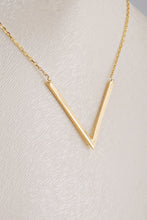 Load image into Gallery viewer, Solid Gold 14K Chevron Necklace - GvenceJewelryDesign
