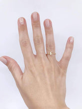 Load image into Gallery viewer, 14K Gold Letter Ring / Letter E - GvenceJewelryDesign
