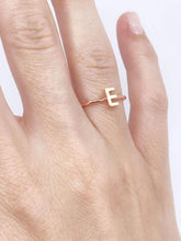 Load image into Gallery viewer, 14K Gold Letter Ring / Letter E - GvenceJewelryDesign
