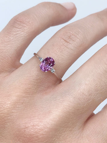 SOLID 14K GOLD Pink Tourmaline Ring / Gemstone Jewelry - GvenceJewelryDesign