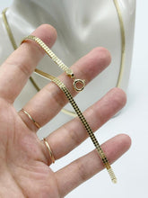 Load image into Gallery viewer, Gorgeous Solid 14k Gold Flat Necklace and Bracelet Jewelry Set
