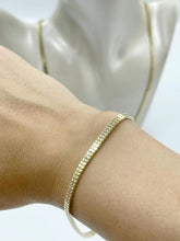 Load image into Gallery viewer, Gorgeous Solid 14k Gold Flat Necklace and Bracelet Jewelry Set
